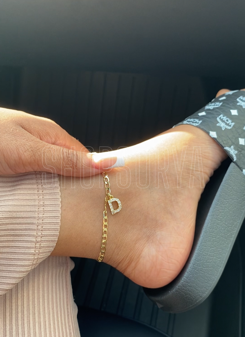 Initial Letter Anklet