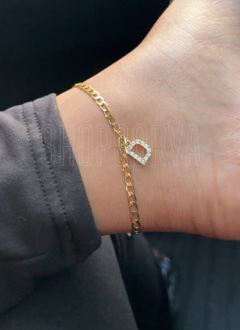 Initial Letter Anklet