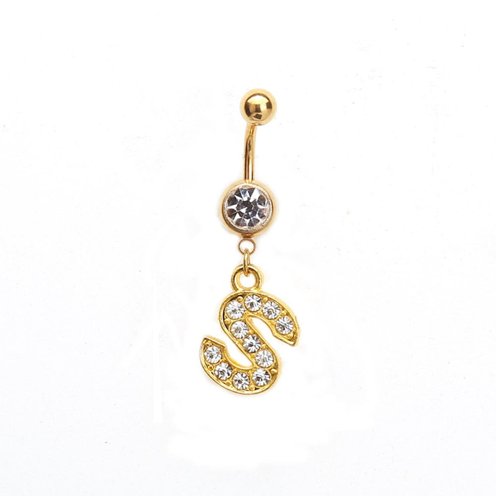 Custom Initial Belly Ring