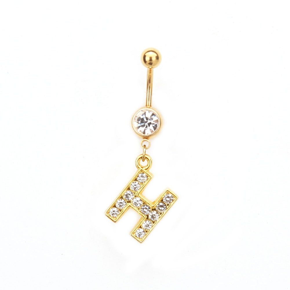 Custom Initial Belly Ring
