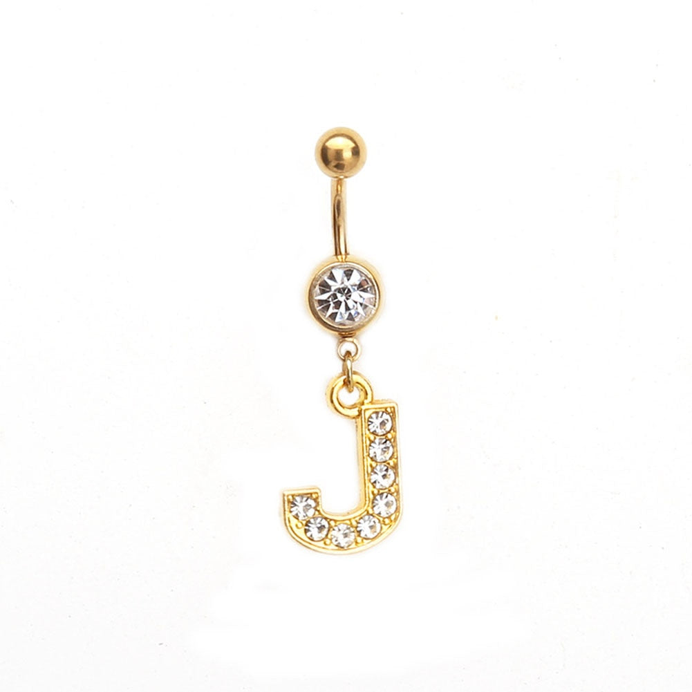 Custom Initial Belly Ring