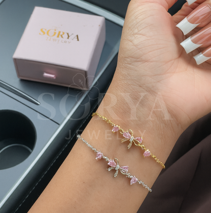 Pretty in Pink Bow Bracelet