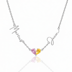 Double Name & Birthstone Necklace