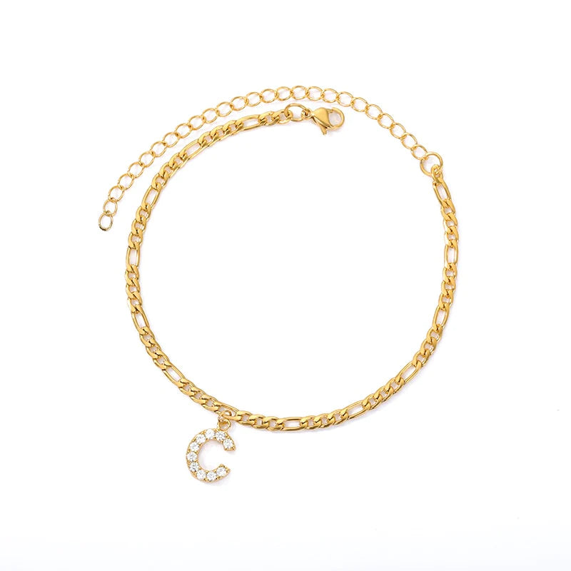 Initial Letter Anklet