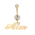 Custom Name Belly Ring
