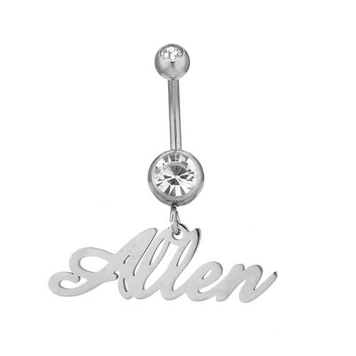 Custom Name Belly Ring