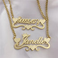 Tiara & Heart Custom Name Necklace