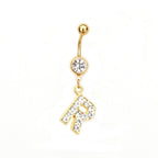 Custom Initial Belly Ring