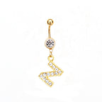 Custom Initial Belly Ring