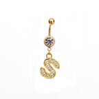 Custom Initial Belly Ring