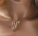 Heart Initial Necklace