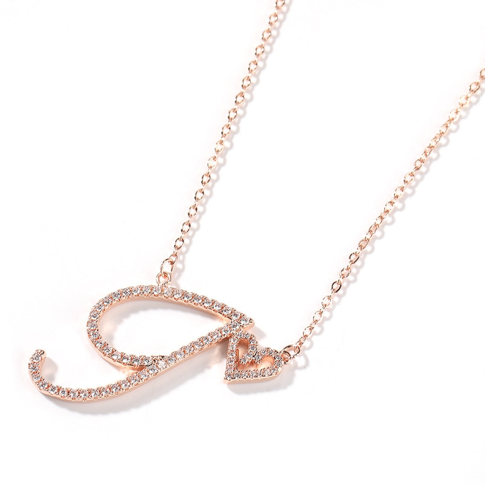 Heart Initial Necklace