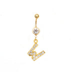 Custom Initial Belly Ring