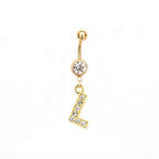 Custom Initial Belly Ring