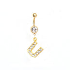 Custom Initial Belly Ring