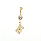 Custom Initial Belly Ring