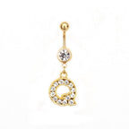 Custom Initial Belly Ring